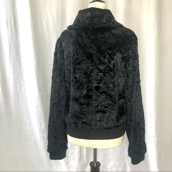 Tucker for Target faux Persian lamb zip bomber - Picture 4 of 9